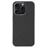 Husa fibra de carbon MagSafe aramid kevlar, metal camera- NEGRU