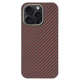 Husa fibra de carbon MagSafe aramid kevlar, metal camera- ROSU