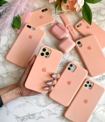 Husa silicon cu microfibra - iPhone - CANTALOUPE