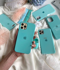 Husa silicon cu microfibra  - iPhone - CORN FLOWER
