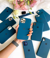 Husa silicon cu microfibra - iPhone - BLUE HORIZON