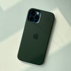 Husa silicon cu microfibra - iPhone - CYPRUS GREEN