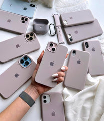 Husa silicon cu microfibra - iPhone - LAVENDER